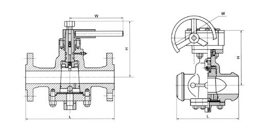 美标壓(ya)力平衡式(shi)倒裝油密(mi)封旋塞閥(fa)